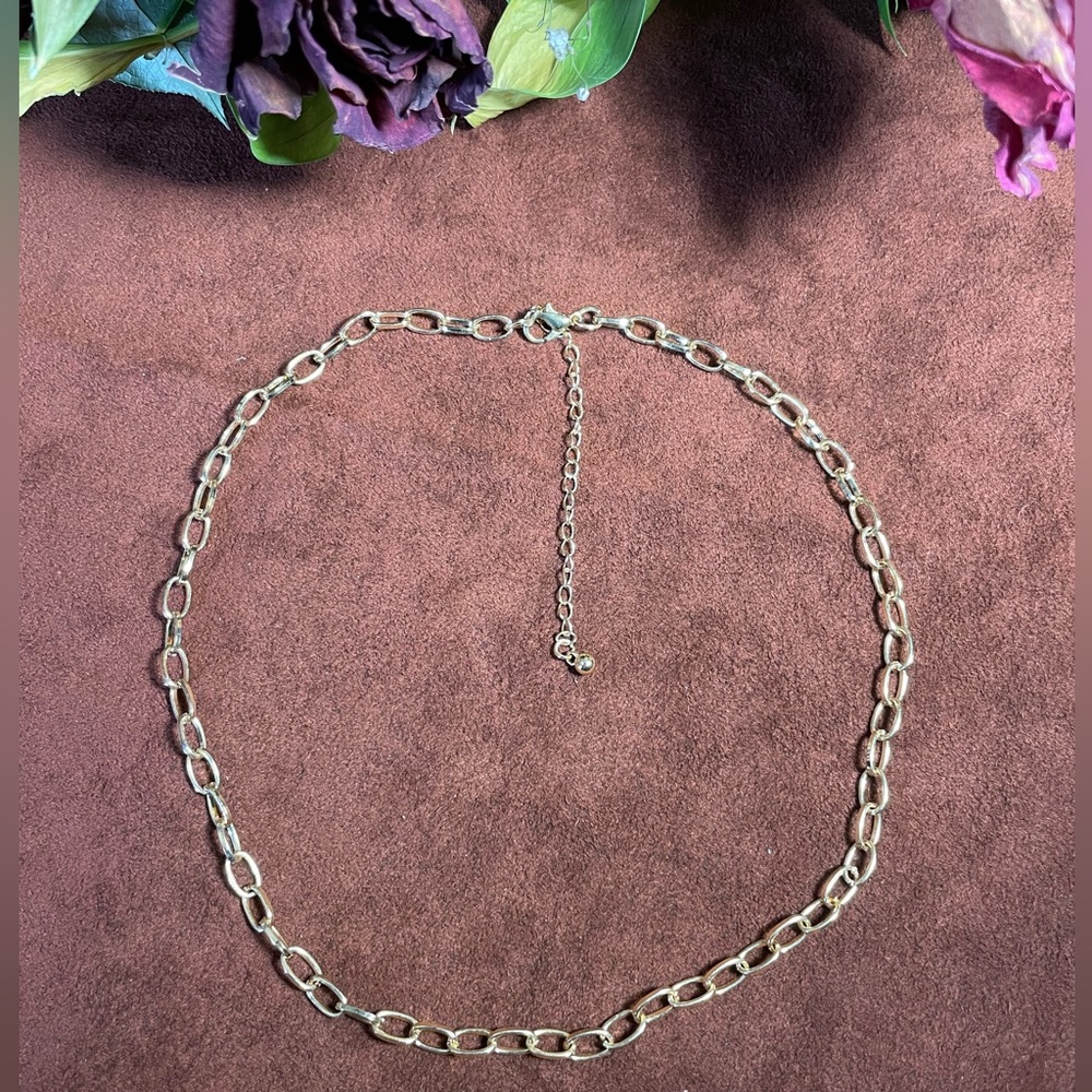 Fashion Gold slim link necklace